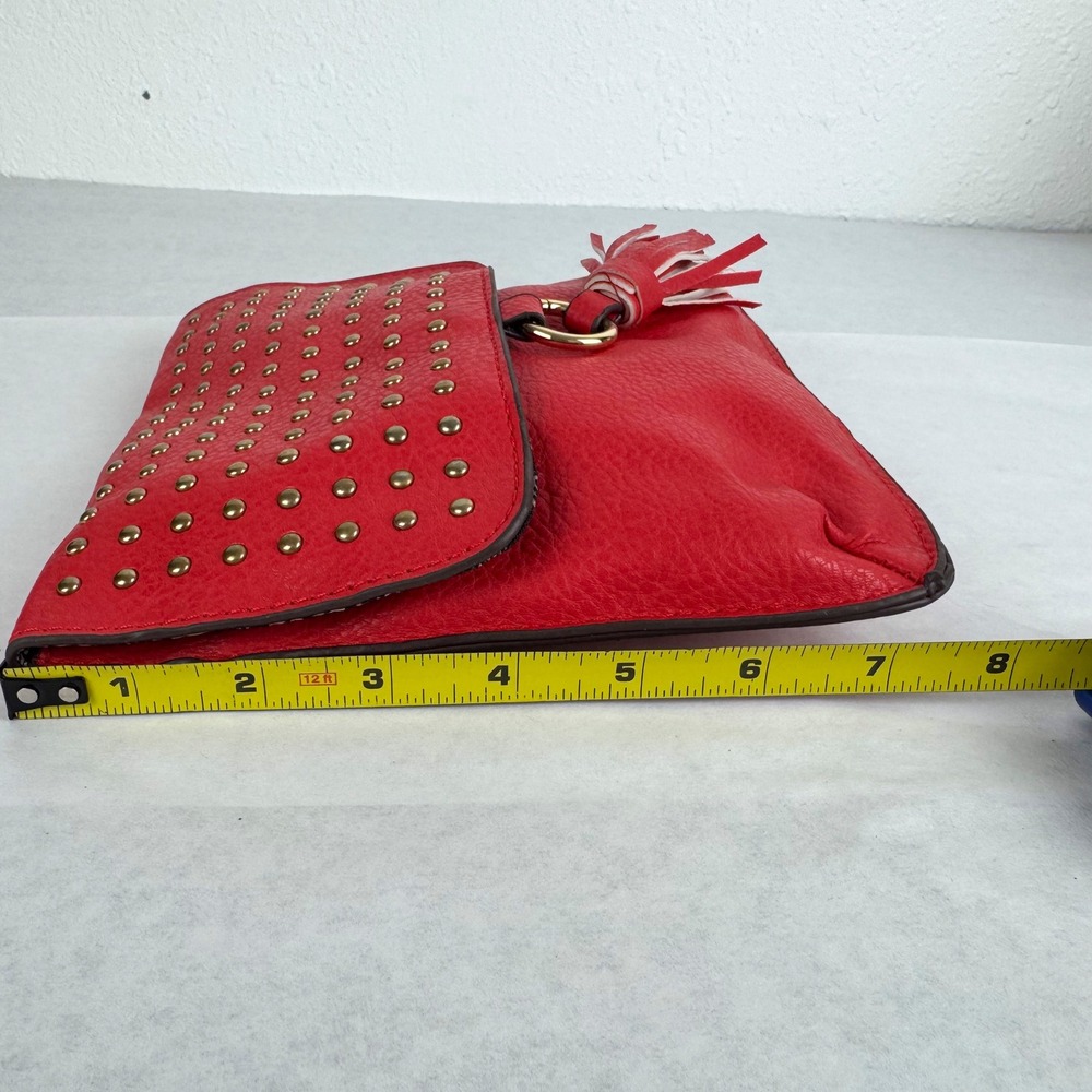 Carlos by Carlos Santana Red Studded Tassel Crossbody Bag 742845-611 NWT - Picture 8 of 8